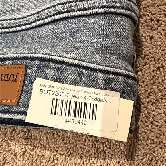 Judy blue isn’t she lovely straight leg denim stretchy nwt 3/26 - Picture 8 of 8
